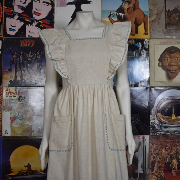 SOLD Vintage 60s Cotton Prairie Dress Cottagecore - Picture 2 of 9